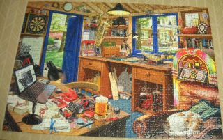 Ravensburger 1000 Pc Jigsaw Puzzle,  The Man Cave,  No.  82 381 9,  Complete