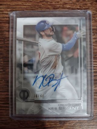 2019 Topps Tribute Kris Bryant On Card Auto Serial Numbered 30/60 Chicago Cubs