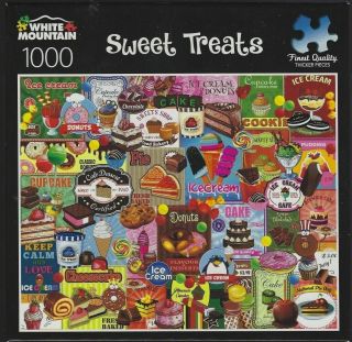 White Mountain Puzzle Sweet Treats 1000 Piece Puzzle -