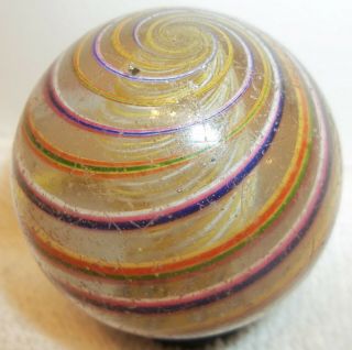 Large Antique German Handmade Core Swirl Marble 1 3/4 ".  99 Cents Nr