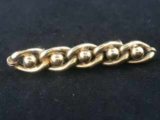 Antique 15ct Carat Gold Suffragette Chain Link Brooch,  2.  9g