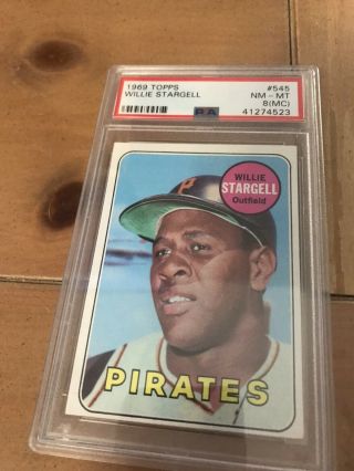 1969 Topps Willie Stargell Pittsburgh Pirates 545 Baseball Card Psa 8