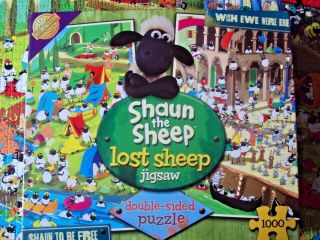 Cheatwell Games Shaun The Sheep 1000 Piece Double Sided Lost Sheep Jigsaw Puzzle