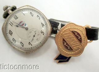 Antique Art Deco Waltham Grade 210 Chrysler Award Pocket Watch 1910 W/ Fob