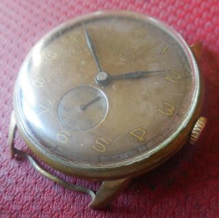 Vintage 1940s UNION S.  A.  SOLEURE 15 Jewels Swiss Made Running Wristwatch 2