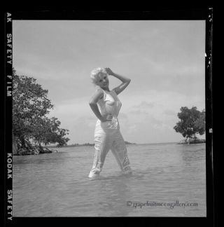 Bunny Yeager Black & White Camera Negative Figure Model Lisa Winters 2