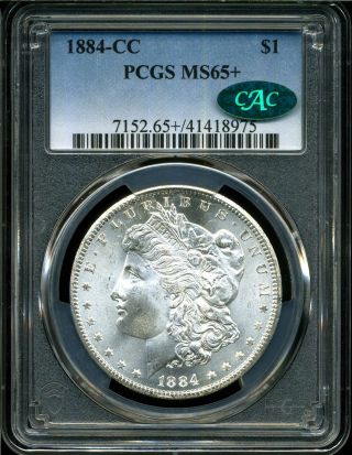 1884 - Cc $1 Morgan Silver Dollar Ms65,  Pcgs Cac 41418975