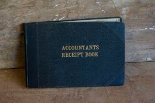 Old Antique Business Ledger Record Book - Odd Fellows Masonic Book Receipt Book