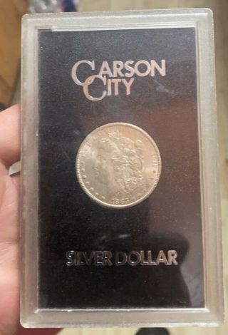 1883 Cc Morgan Silver Dollar Carson City W/case Old Coin Rare 1883cc
