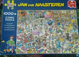 Rare Jumbo 1000 Pce Comic Jigsaw Puzzle: The Toy Shop By Jan Van Haasteren