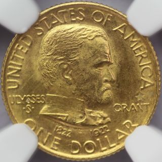 1922 Star G$1 Grant Gold Dollar Ngc Unc Details Cleaned