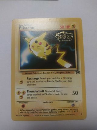 [lp] Pokemon: Pikachu 4 [black Star Promo Card] - 1999 The First Movie Stamp