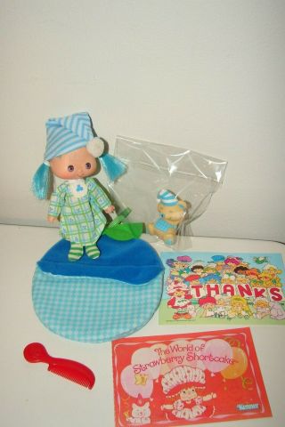 Vintage Strawberry Shortcake Blueberry Muffin Sweet Sleeper Doll And Pet