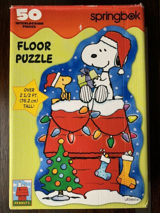 Springbok Peanuts Merry Christmas Snoopy Floor Puzzle