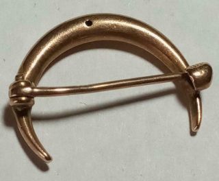 Antique Art Nouveau 10k Crescent Half Moon Pin Brooch