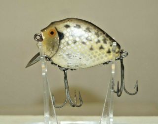 Vintage 1940s Heddon Punkinseed Crappie Wood Fishing Lure Crankbait - Sunfish