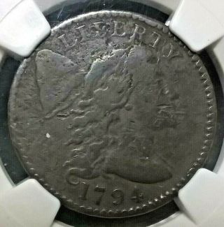 1794 Head Of 95 Flowing Hair Large Cent Ngc Vf Details S - 67