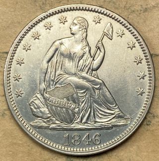 1846 Tall Date Seated Liberty Half Dollar