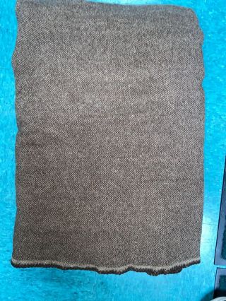 Ralph Lauren 100 Wool Heather Brown Blanket - Full/ Queen Size 90x90 Made In Usa