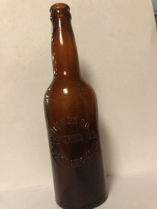 Rare Antique Huron County Brewing Co Embossed Beer Bottle - Sebewaing,  Mi Bw243