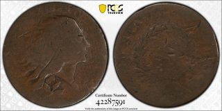 1793 Flowing Hair Large Cent Wreath Variety Vine And Bars Edge Pcgs Fr 02 Rare
