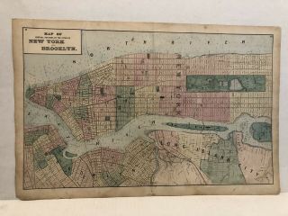 1873 Beers Map Of Sensual Portions Of The City Of York And Brooklyn