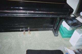 Grotrian Steinweg Upright Piano,  Polished Black Wood,  Serial 10813 Antique,