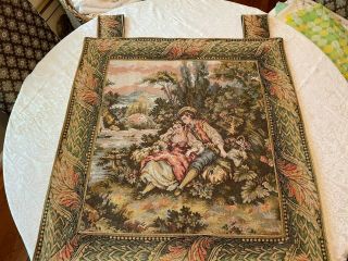 Vintage Romantic French Tapestry/wall Hanging,  Home Decor/floral Medieval Lined