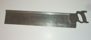 Antique H.  Disston & Sons Saw " Made For Stanley Mitre Box ",  28 " Blade,  33 " Long