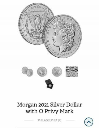 2021 Morgan Silver Dollars.  Both Marks " O " & " Cc "