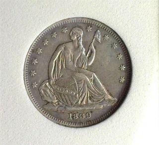 1839 Liberty Seated 50 Cents No Drapery Nearly Unc Rare This