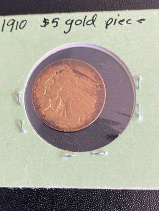 Gold Coin - $5 Piece - 1910