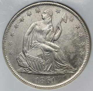 1861 - O Seated Liberty Half Dollar 50c Louisiana - Ngc Ss Republic Shipwreck (c)