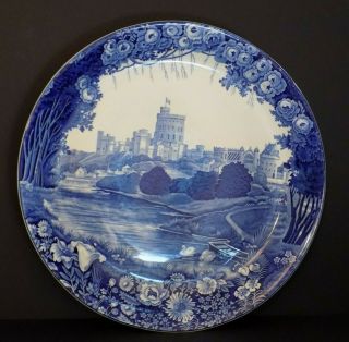 Antique Porcelain Charger Windsor Castle Wood & Sons England 15.  75 "
