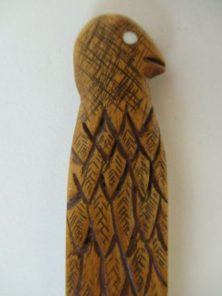 Antique American folk art hand carved spoon 3