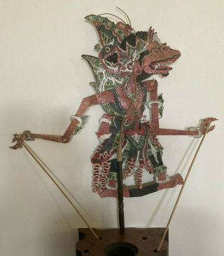 Antique/Vintage INDONESIAN Shadow PUPPET 7 Wayang Kulit 2