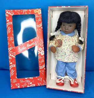 Vintage Kathy Kruse Model Hanne Doll 8” Black German African Girl Daumlinchen