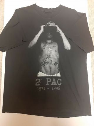 2pac Memorial Double - Sided Shirt.  Vintage Tupac Shakur Death Row Records 2006