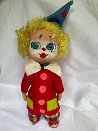 Vintage Rare Dedo Big Eye Doll Italy Brev Movable Eyes Clown 2