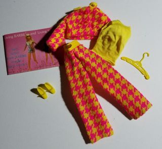 Vintage 1970 Barbie Fashion Check The Suit 1794 Complete With Booklet