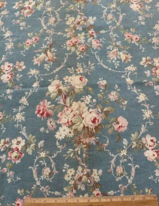 Antique C1880 French Romantic Rose Floral & Bows Frame Cotton Fabric 26 " X 31 "