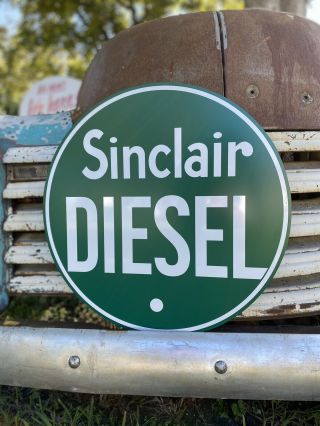 Antique Vintage Old Style Sinclair Diesel Sign