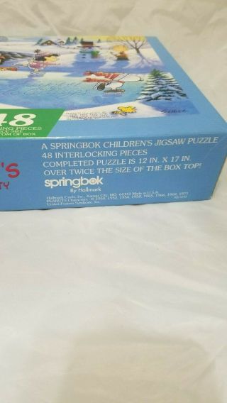Springbok Snoopy ' s Skating Party 48 Piece Christmas Jigsaw Puzzle Complete 2