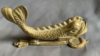 Vintage Solid Brass Fish Door Knocker 3