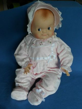 Vintage " Baby So Big " Madame Alexander 23 " Doll " Pumpkin " Newborn Sleeper & Hat