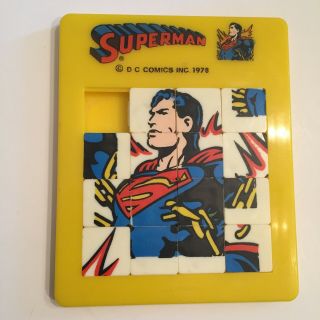 Vintage 1978 Dc Comics Superman Sliding Puzzle Hong Kong American Publishing T4