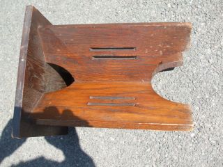 Small antique Arts and Crafts oak lamp stand / occasional table 2