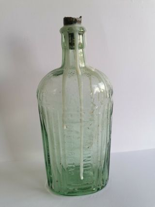 Haunted Antique Poison Bottle.  Dybbuk Spirit Vessel.  Glass Wax.  22cm Tall