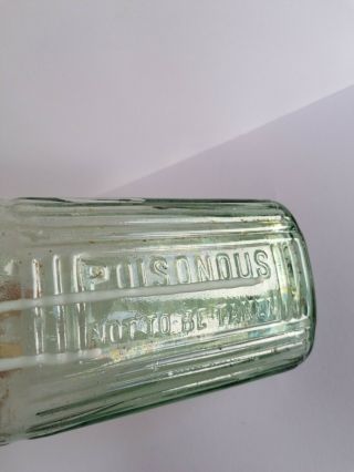 Haunted antique poison bottle.  Dybbuk Spirit vessel.  Glass Wax.  22cm tall 2