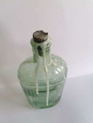 Haunted antique poison bottle.  Dybbuk Spirit vessel.  Glass Wax.  22cm tall 3